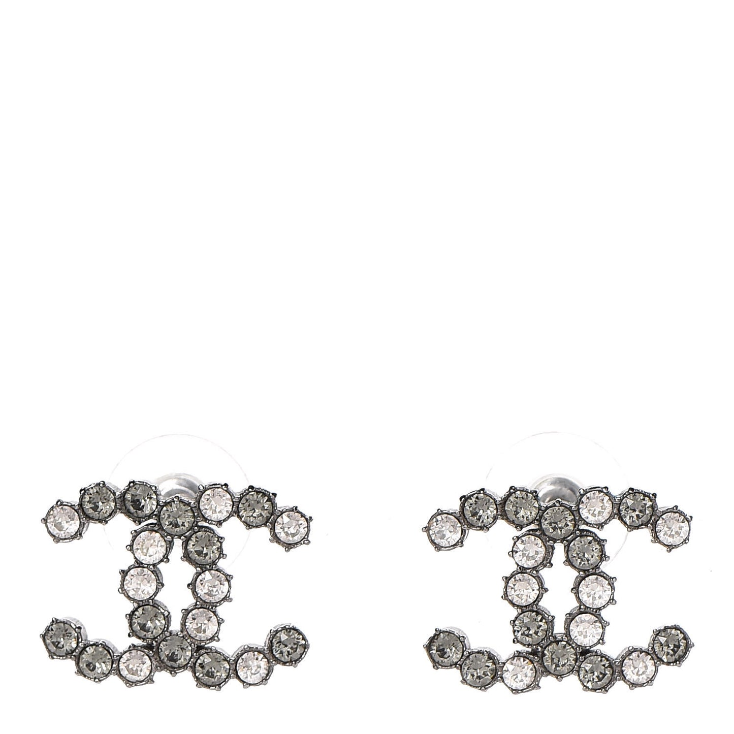 Crystal CC Earrings Silver
