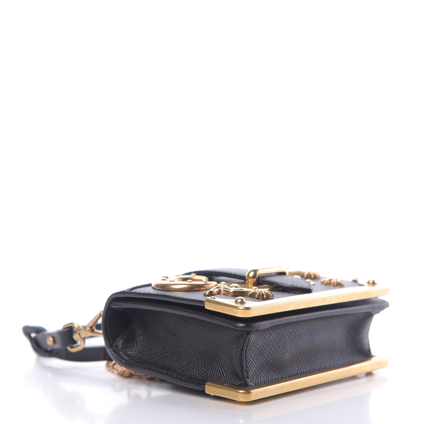 Saffiano Astrology Mini Cahier Bag Black