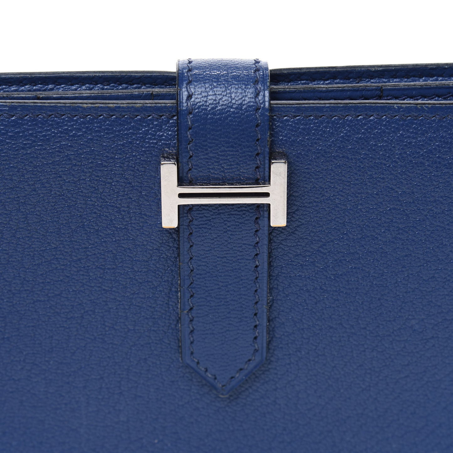 Chevre Mysore Bearn Gusset Wallet Bleu Saphir