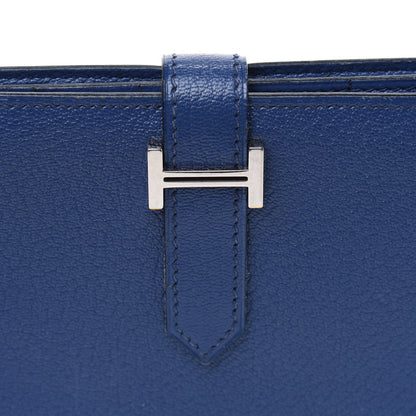 Hermes Chevre Mysore Bearn Gusset Wallet Bleu Saphir 13 of 17