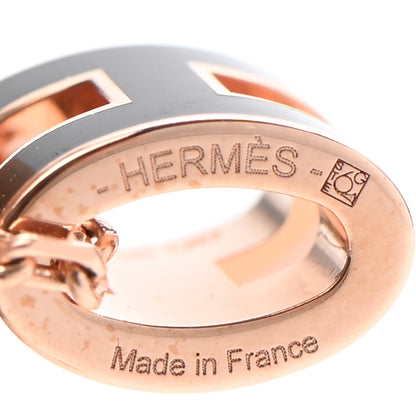 Hermes Lacquered Rose Gold Mini Pop H Pendant Necklace Black 6 of 8