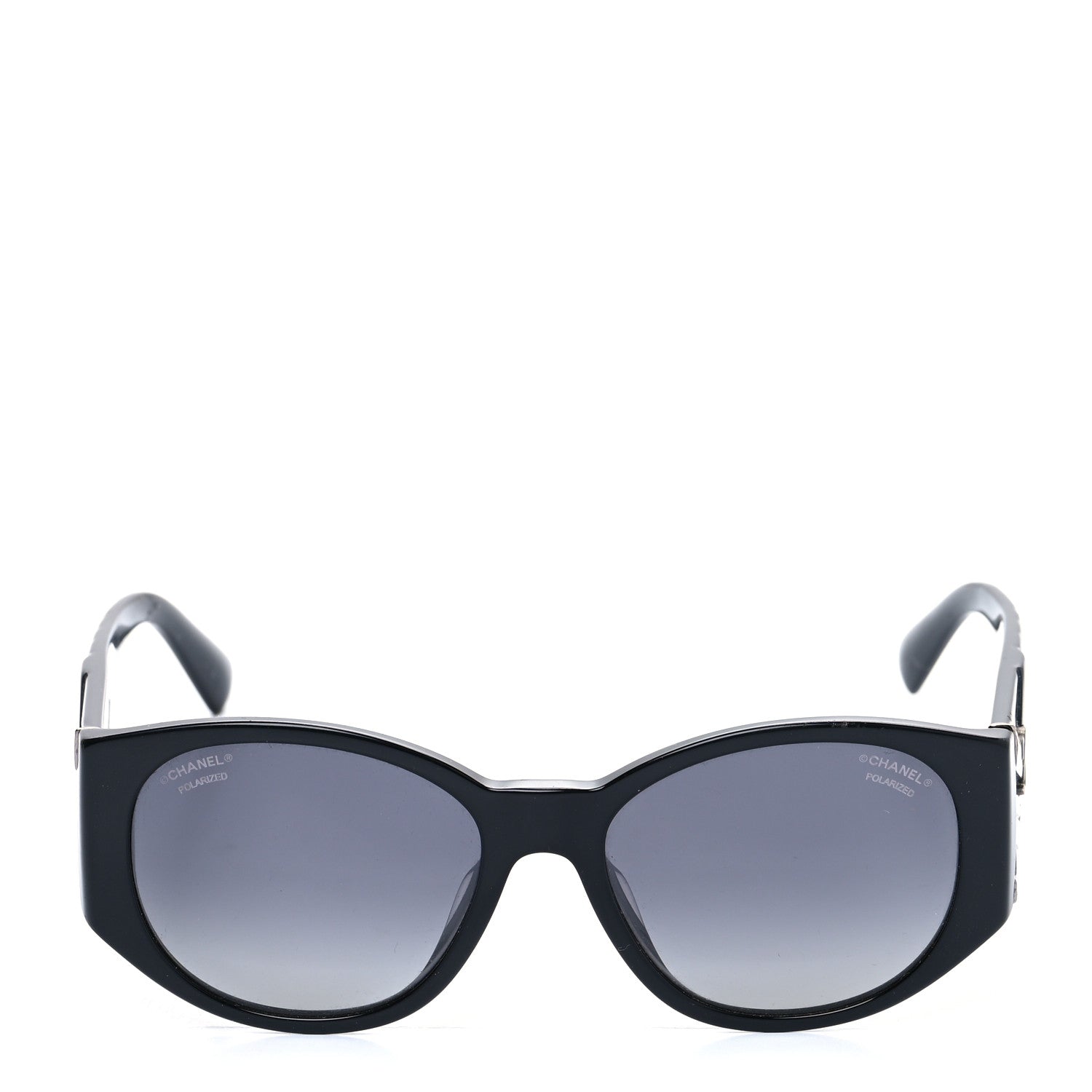 Chanel Oval Sunglasses 5411-A Black 2 of 8