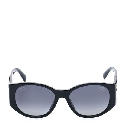 Chanel Oval Sunglasses 5411-A Black 2 of 8