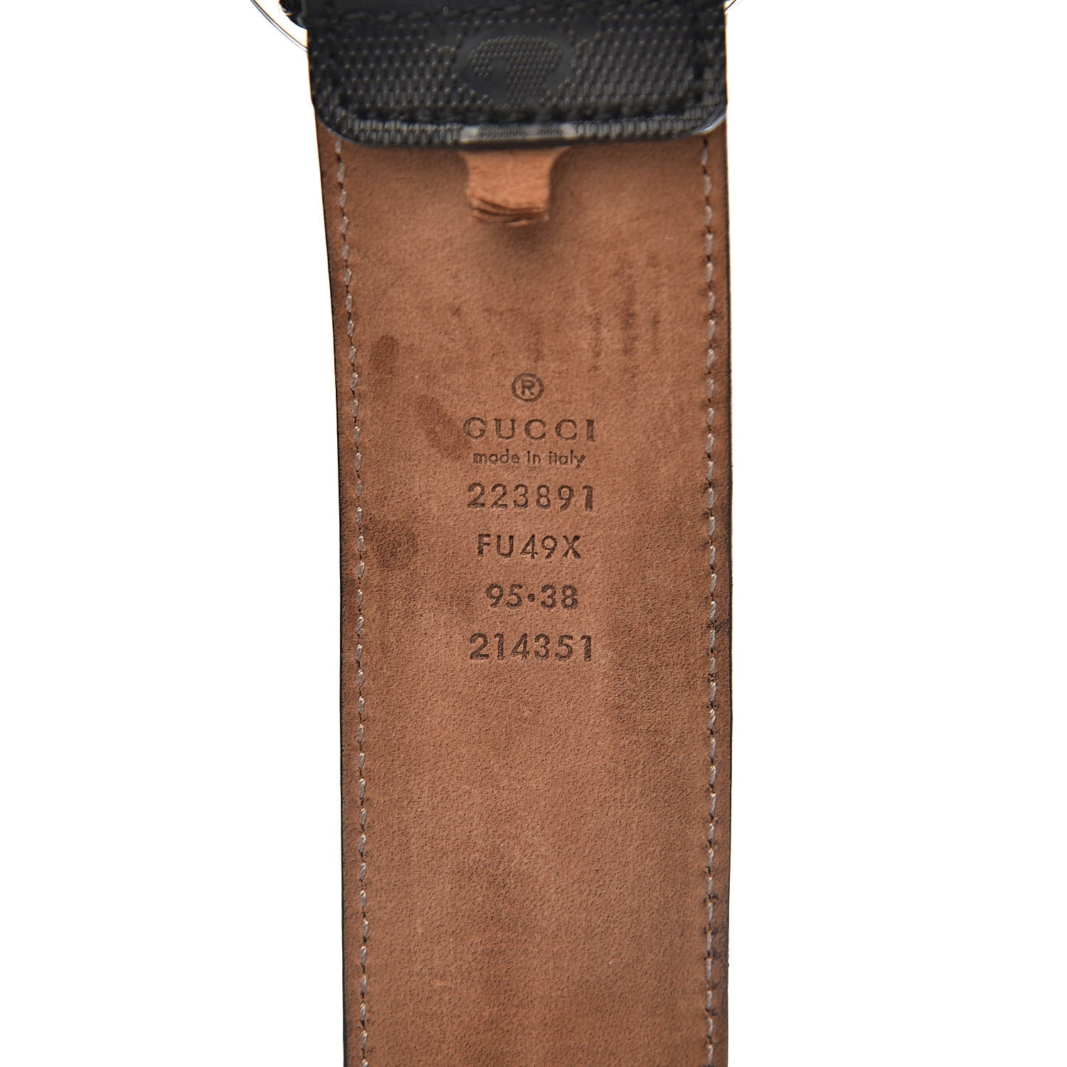 Gucci Imprime Monogram Interlocking G Belt 95 38 Black 4 of 11