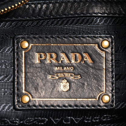 Prada Cervo Shine Hobo Nero Black 7 of 9