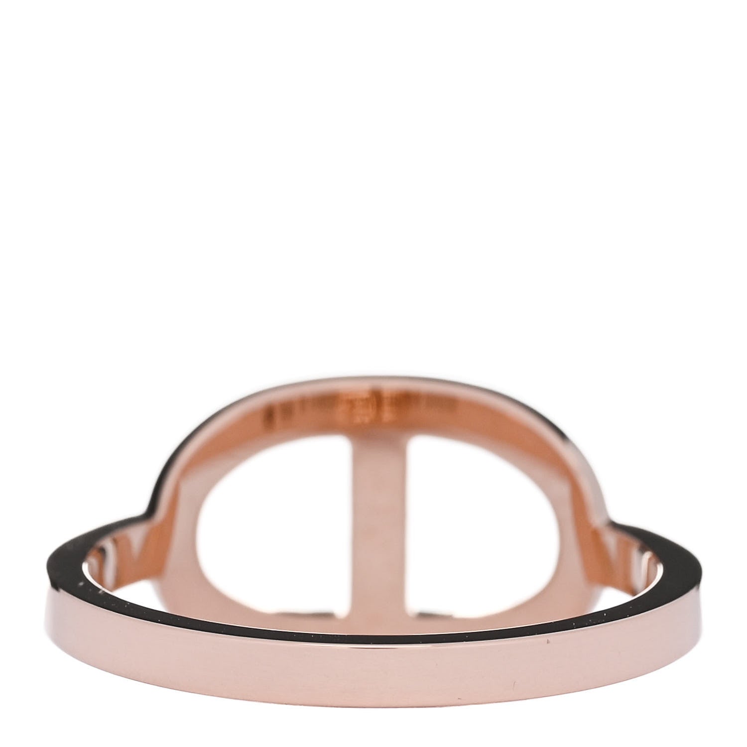 Hermes 18K Rose Gold Diamond MM Chaine d'Ancre Contour Ring 56 7.75 4 of 6