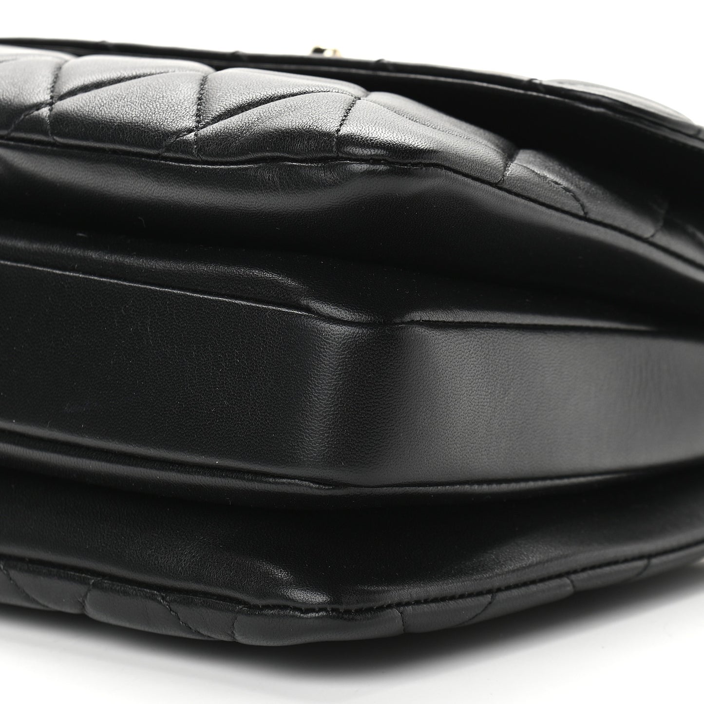 Lambskin Quilted Small Trendy CC Dual Handle Flap Bag Black