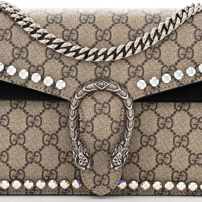Gucci GG Supreme Monogram Crystal Small Dionysus Shoulder Bag Black 8 of 11