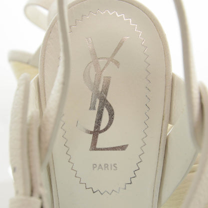 Saint Laurent Leather Tribute Platform Heels 36 White 5 of 6