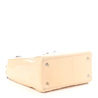Christian Dior Patent Cannage Medium Lady Dior Beige 4 of 12