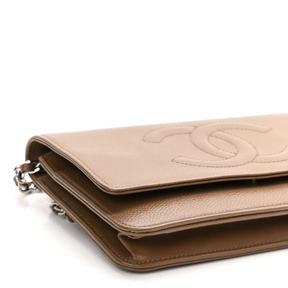 Chanel Caviar Timeless CC Wallet On Chain WOC Brown 10 of 12