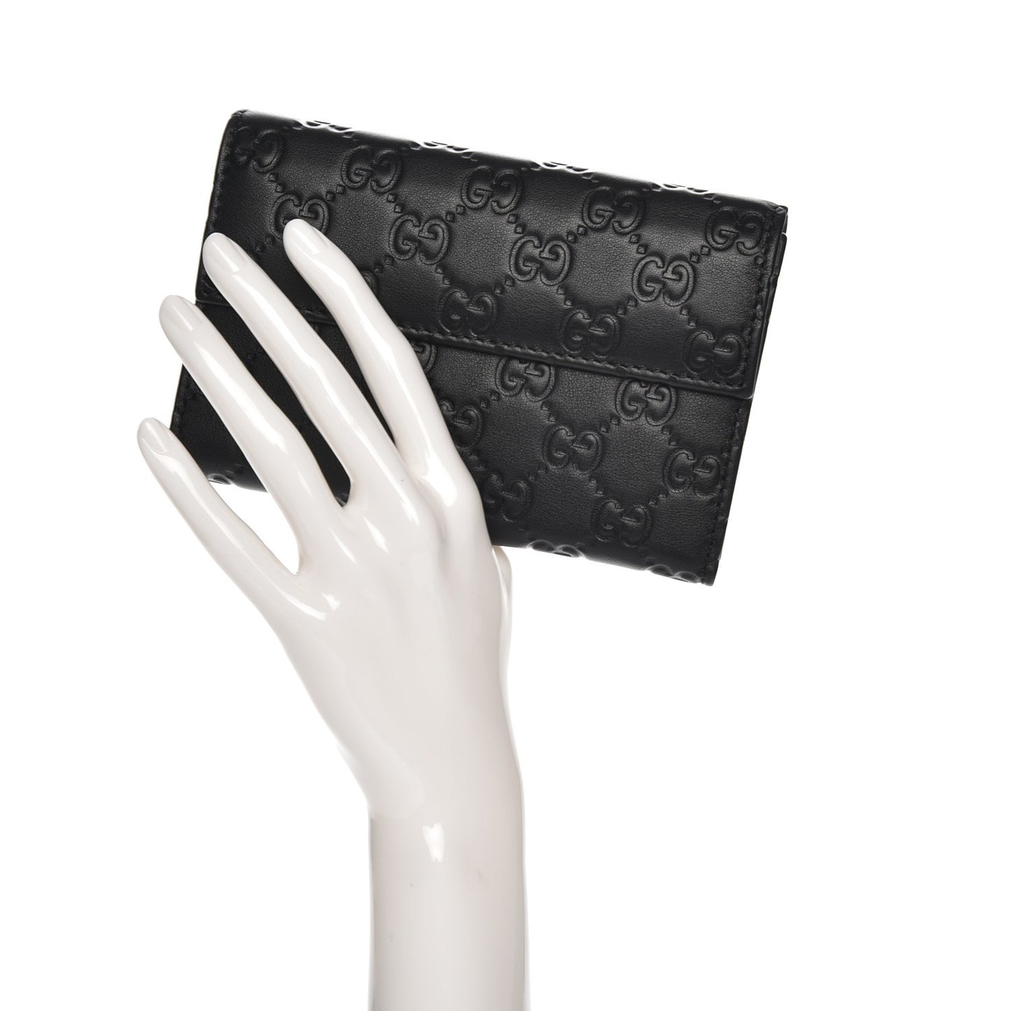 Guccissima Continental Flap Wallet Black
