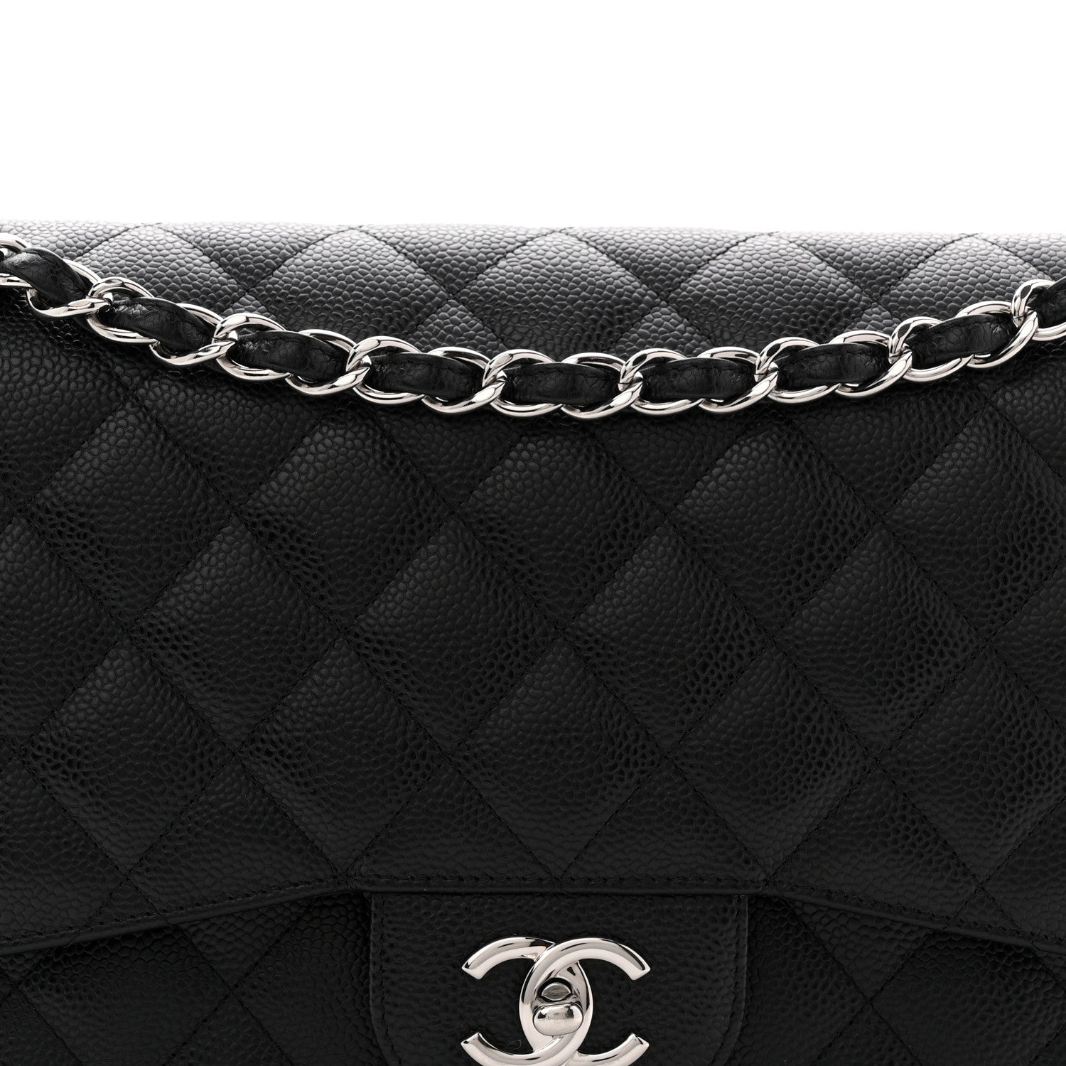 Chanel Caviar Quilted Jumbo Double Flap Black 8 of 11