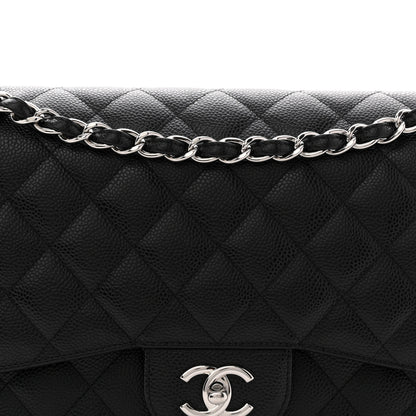 Chanel Caviar Quilted Jumbo Double Flap Black 8 of 11