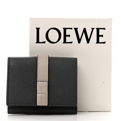 Loewe Grained Calfskin Anagram Trifold Wallet Anthracite Ghost 10 of 10