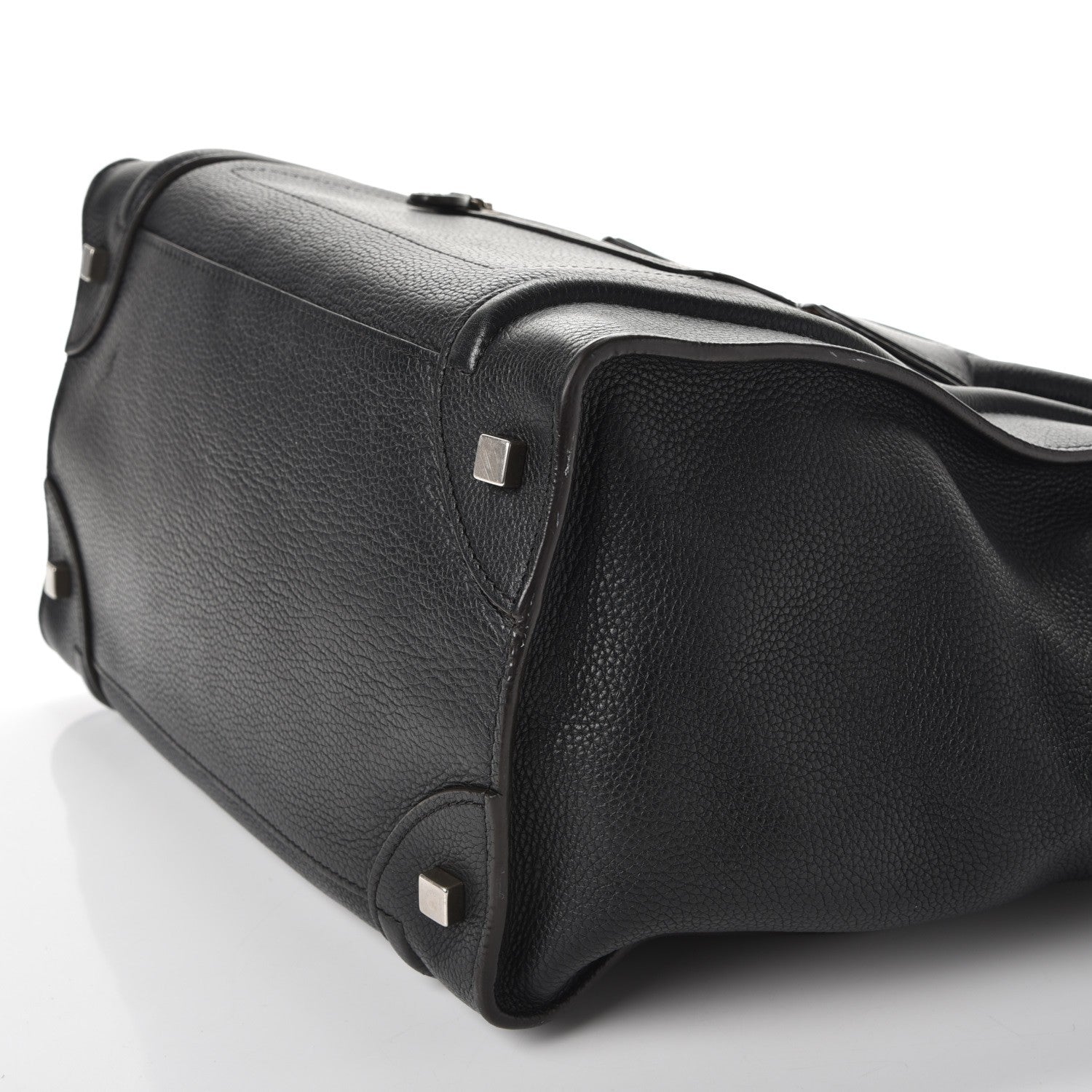 Celine Drummed Calfskin Mini Luggage Black 12 of 14
