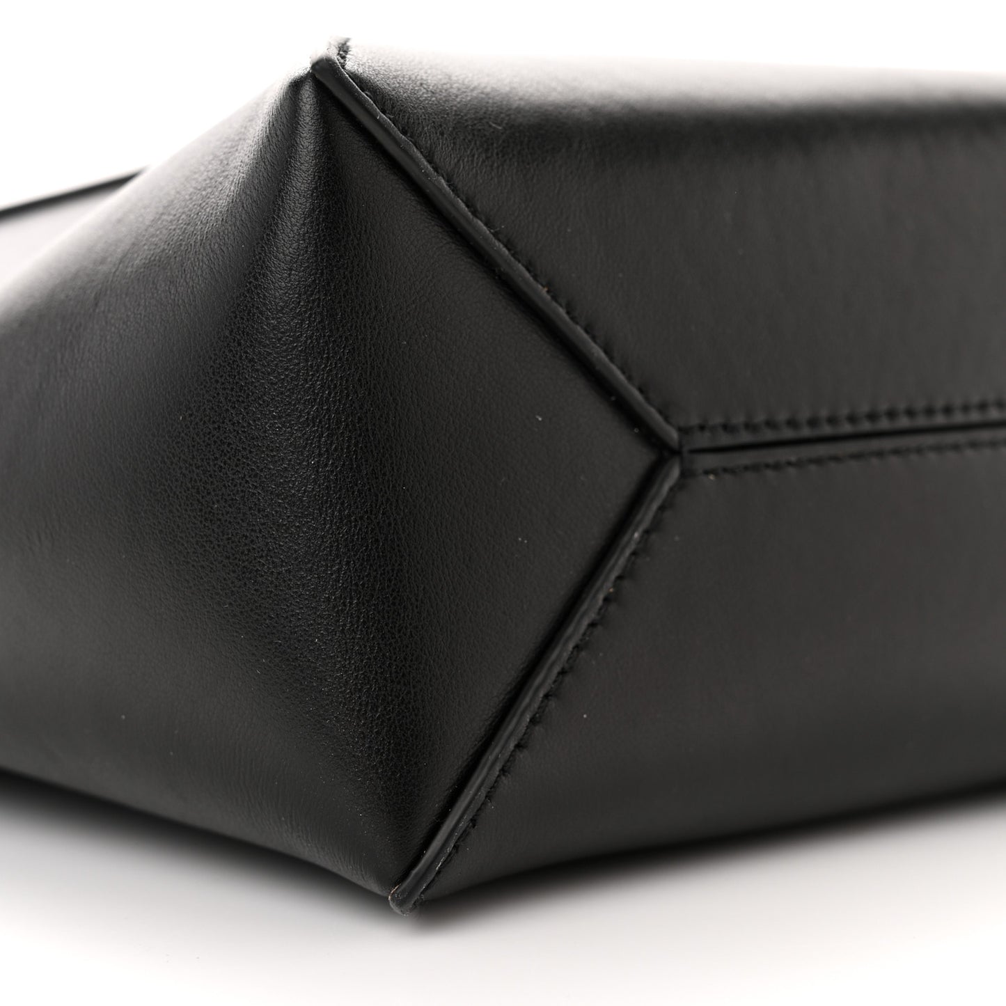 Shiny Calfskin Mini Puzzle Fold Tote Black