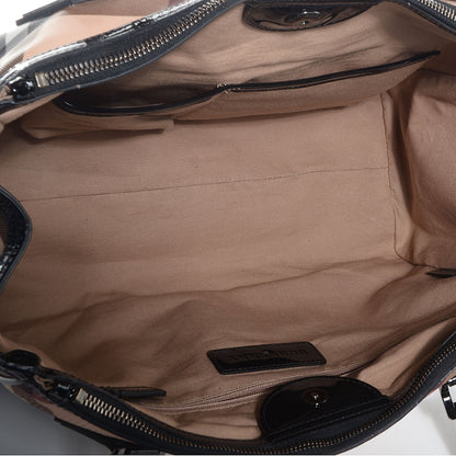 Burberry Patent Trim Supernova Check Medium Melbury Tote Black 7 of 12