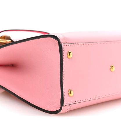 Gucci Wonka Grain Calfskin Mini Diana Tote Bag Wild Rose Fuxia Fluo 8 of 9
