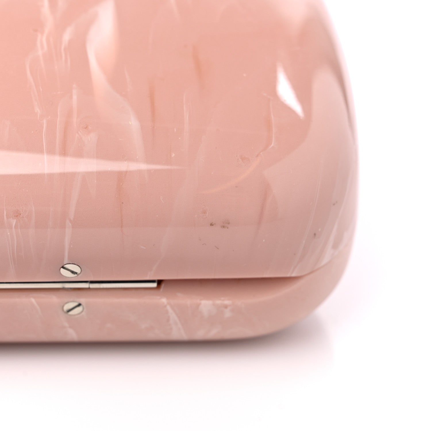 Alexander McQueen PVC Marble Skull Box Clutch Rose Pink 9 of 9