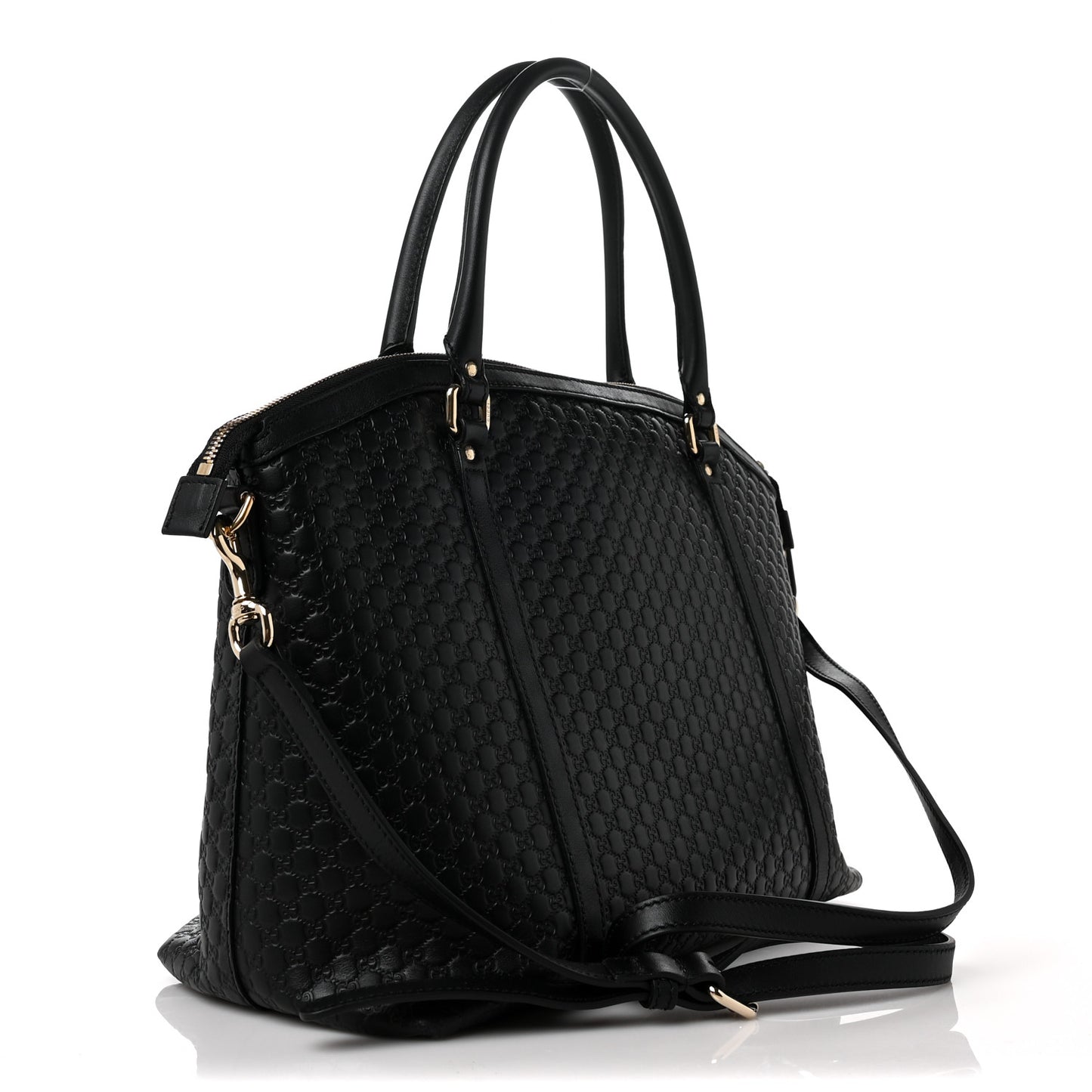 Soft Microguccissima Dome Satchel Black