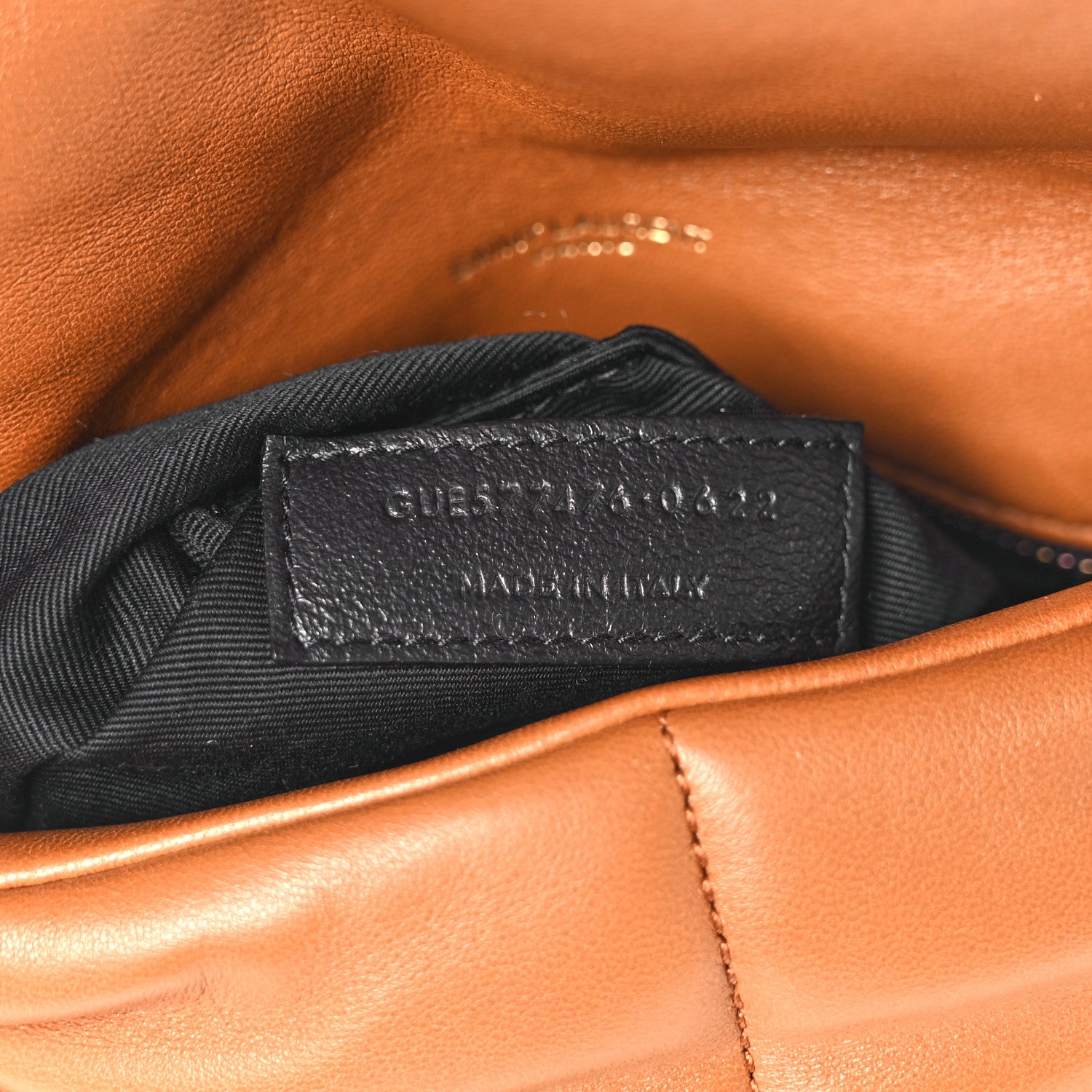 Saint Laurent Lambskin Quilted Small Loulou Puffer Monogram Chain Satchel Dark Honey 7 of 10