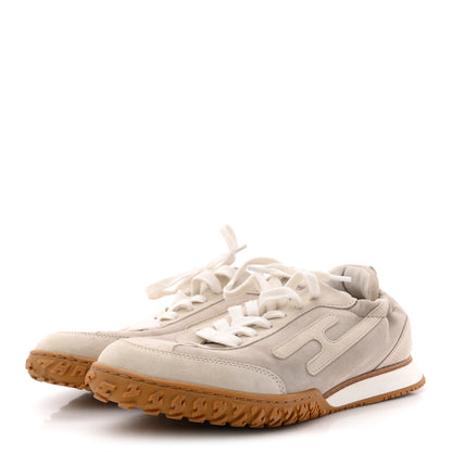Hermes Suede Goatskin Jet Sneakers 38.5 Beige Esquisse Glaise 4 of 10