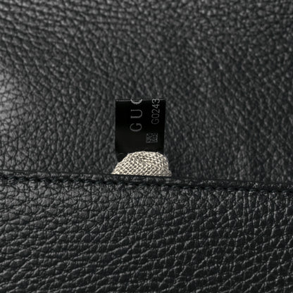 Gucci Dollar Calfskin Interlocking G Shoulder Bag Black 8 of 12
