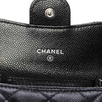Chanel Caviar Quilted Flap Card Holder On Chain Black 6 of 8