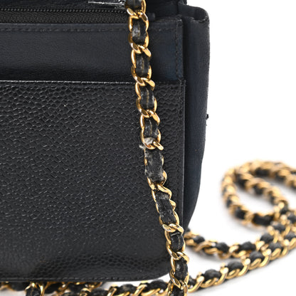 Chanel Caviar Timeless CC Wallet On Chain WOC Black 20 of 21