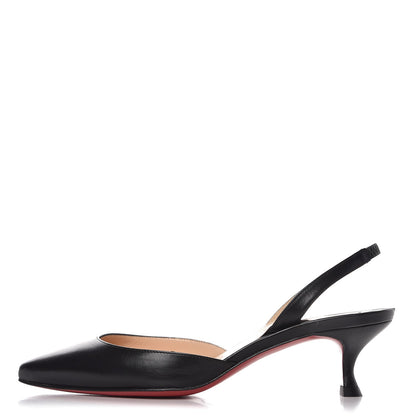 Christian Louboutin Kid Sharka 45 Slingback Pumps 35.5 Black 1 of 11