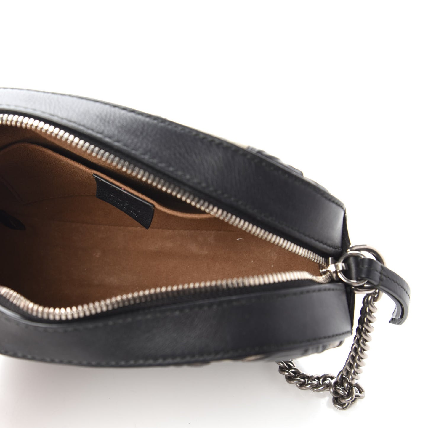GG Supreme Monogram Arabesque Mini Chain Shoulder Bag Beige Black