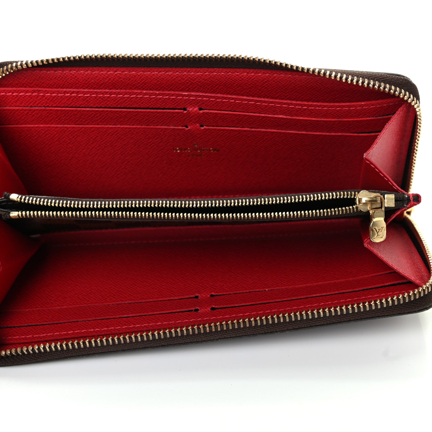 Louis Vuitton Damier Ebene Clemence Wallet Cherry 5 of 7