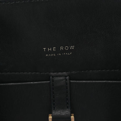 The Row Polished Saddle Calfskin Soft Margaux 10 Bag Black 6 of 9