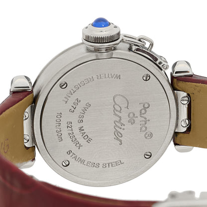 Cartier Stainless Steel Patent 27mm Miss Pasha Quartz Watch Red 4 of 4