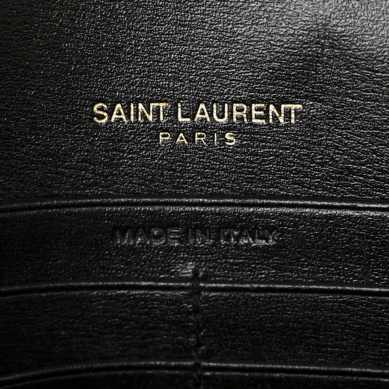 Saint Laurent Smooth Calfskin Monogram Sulpice Chain Wallet Black 6 of 11