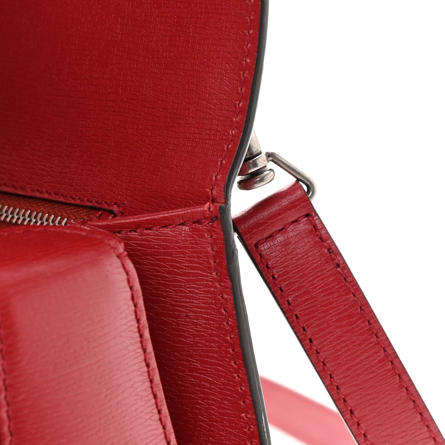 Shangai Calfskin Small Classic Bamboo Top Handle Bag Romantic Cerise