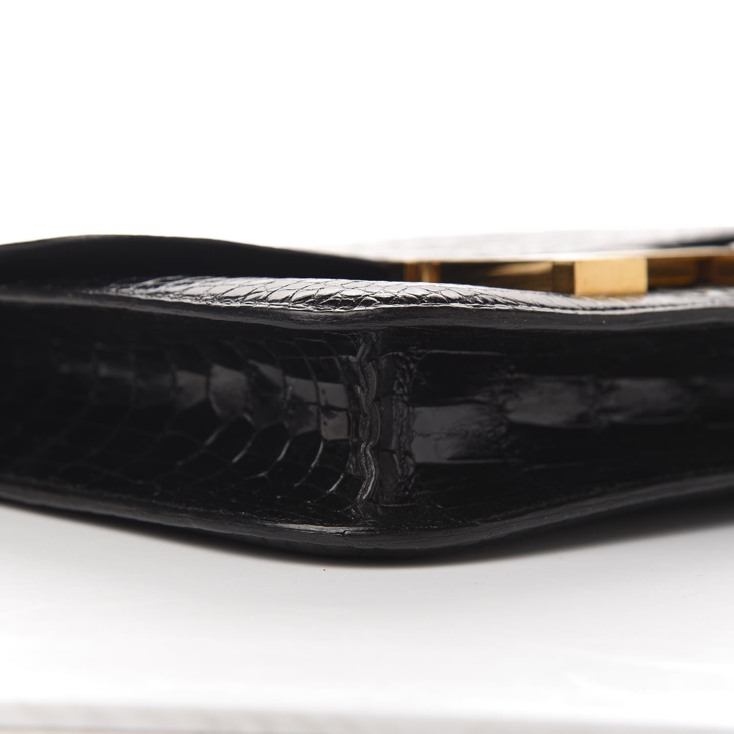 Hermes Shiny Porosus Crocodile Constance 23 Black 19 of 23
