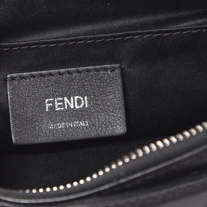 Fendi Shiny Nappa Crystal Croc Tail Mini By The Way Boston Bag Black Smoky Quartz 7 of 12