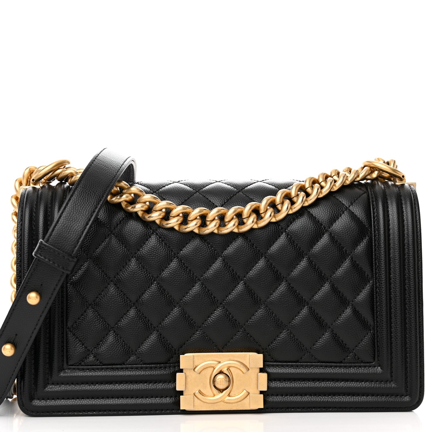 Chanel Caviar Quilted Medium Boy Flap Black 8 of 11