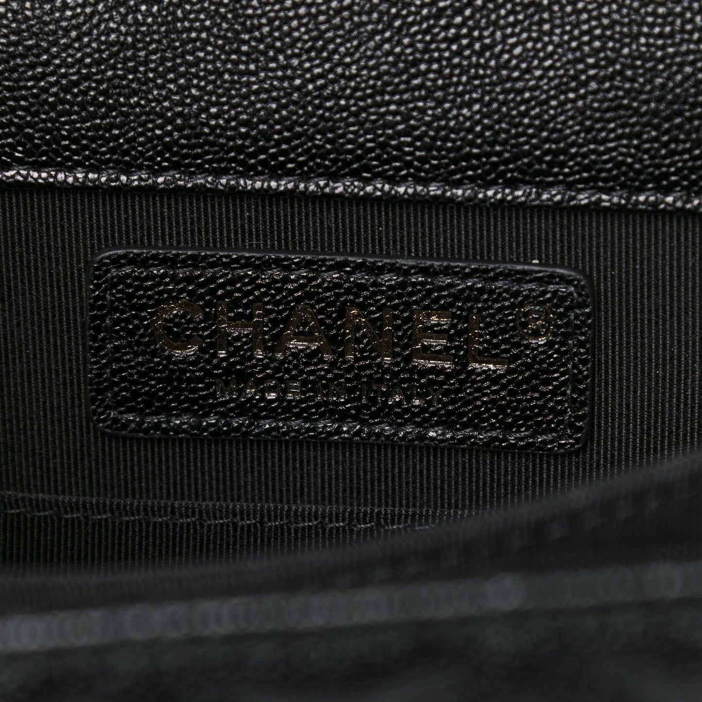 Caviar Quilted North South Boy Flap Black