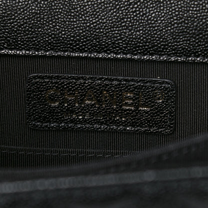 Chanel Caviar Quilted North South Boy Flap Black 6 of 10