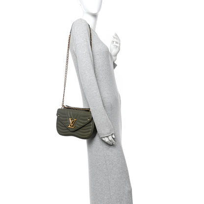 Louis Vuitton Calfskin New Wave Chain MM Kaki 2 of 9