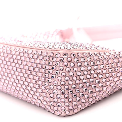 Prada Satin Crystal Mini Re-Edition 2000 Bag Alabastro 10 of 10
