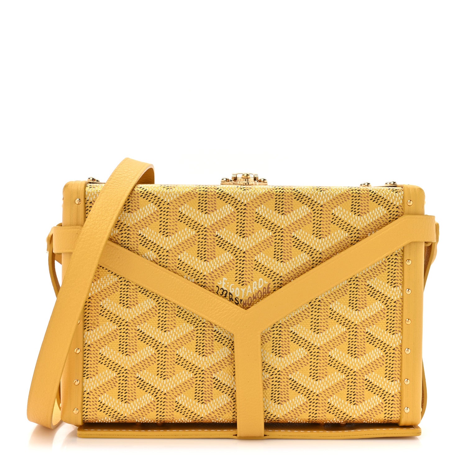Goyard Goyardine Precious Metals Minaudiere Trunk Bag Gold 1 of 14