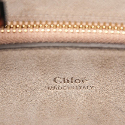 Chloe Suede Calfskin Patchwork Medium Faye Shoulder Bag Tobacco 6 of 9