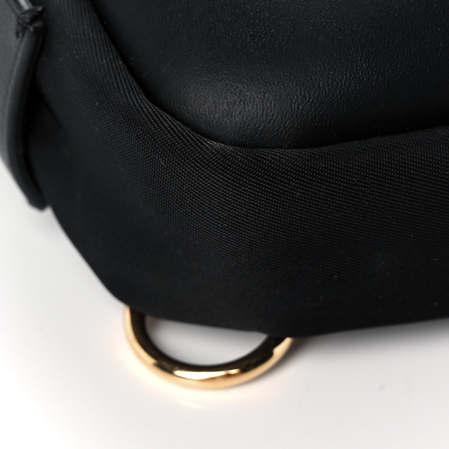 Nylon Vitello Liberty Metal Monster Eyes Sling Bag Black
