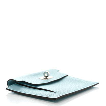 Hermes Chevre Mysore Kelly Pocket Compact Wallet Bleu Atoll 4 of 9