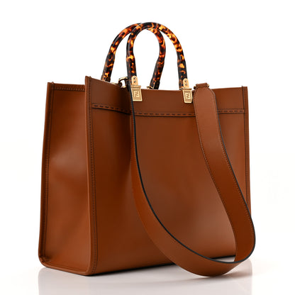 Fendi Vitello King Plexiglass Medium Fendi Sunshine Shopper Tote Cuoio 3 of 10