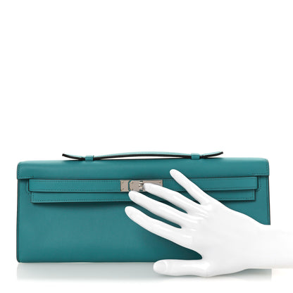 Hermes Swift Kelly Cut Clutch Pochette  Vert Verone 2 of 10